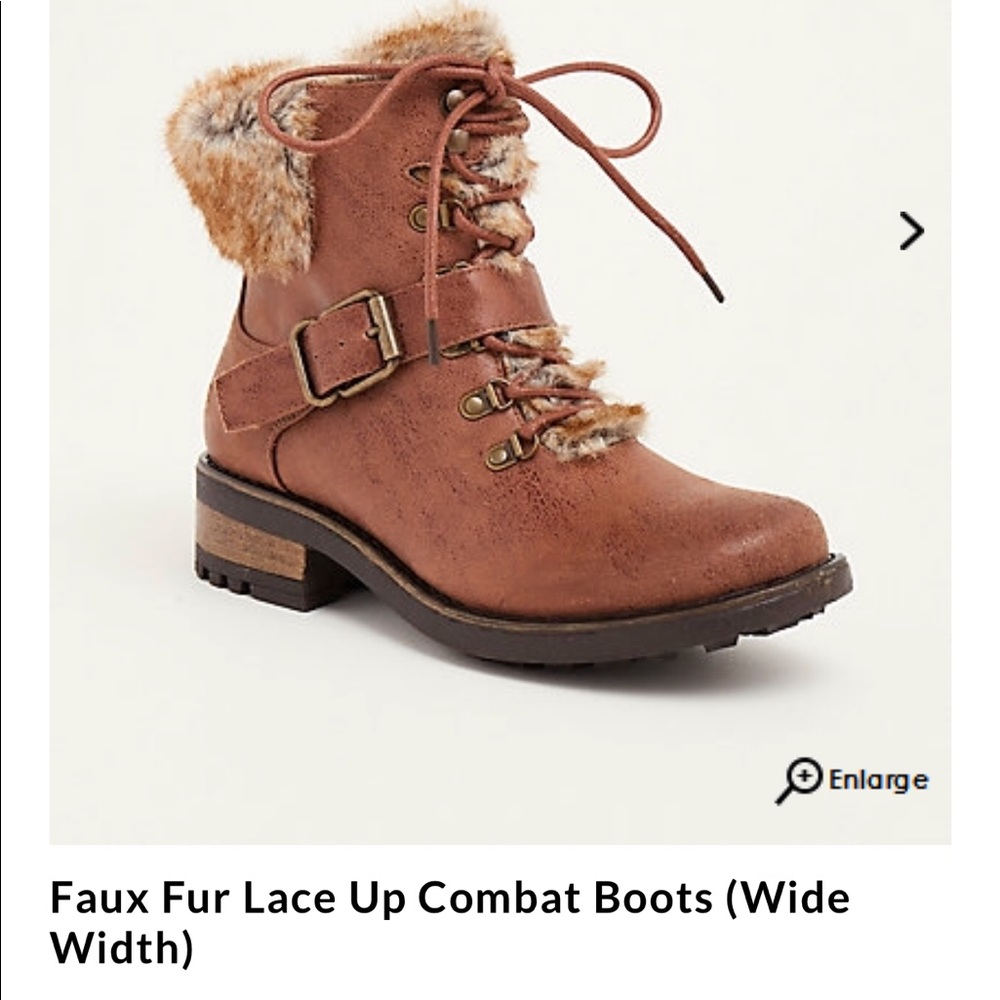 Torrid Fur Combat Boots